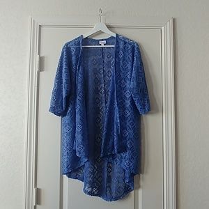 NEW LuLaRoe Blue Lace Lindsay Kimono